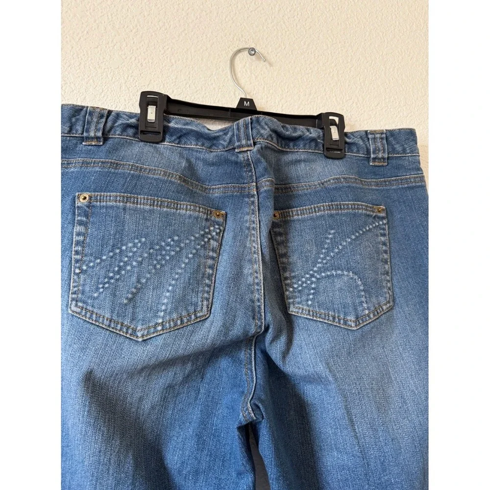 Michael Kors Plus Size 14W Womens Bootcut Jeans Blue Denim Mid Rise 99% Cotton
